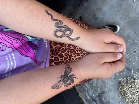 Tattoos - Sadie Gabriella Bee and Snake - 144241